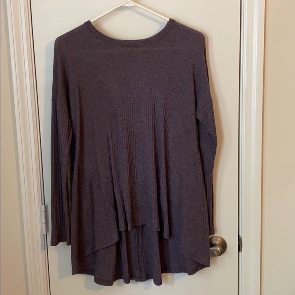 Waffle knit long sleeve shirt size small